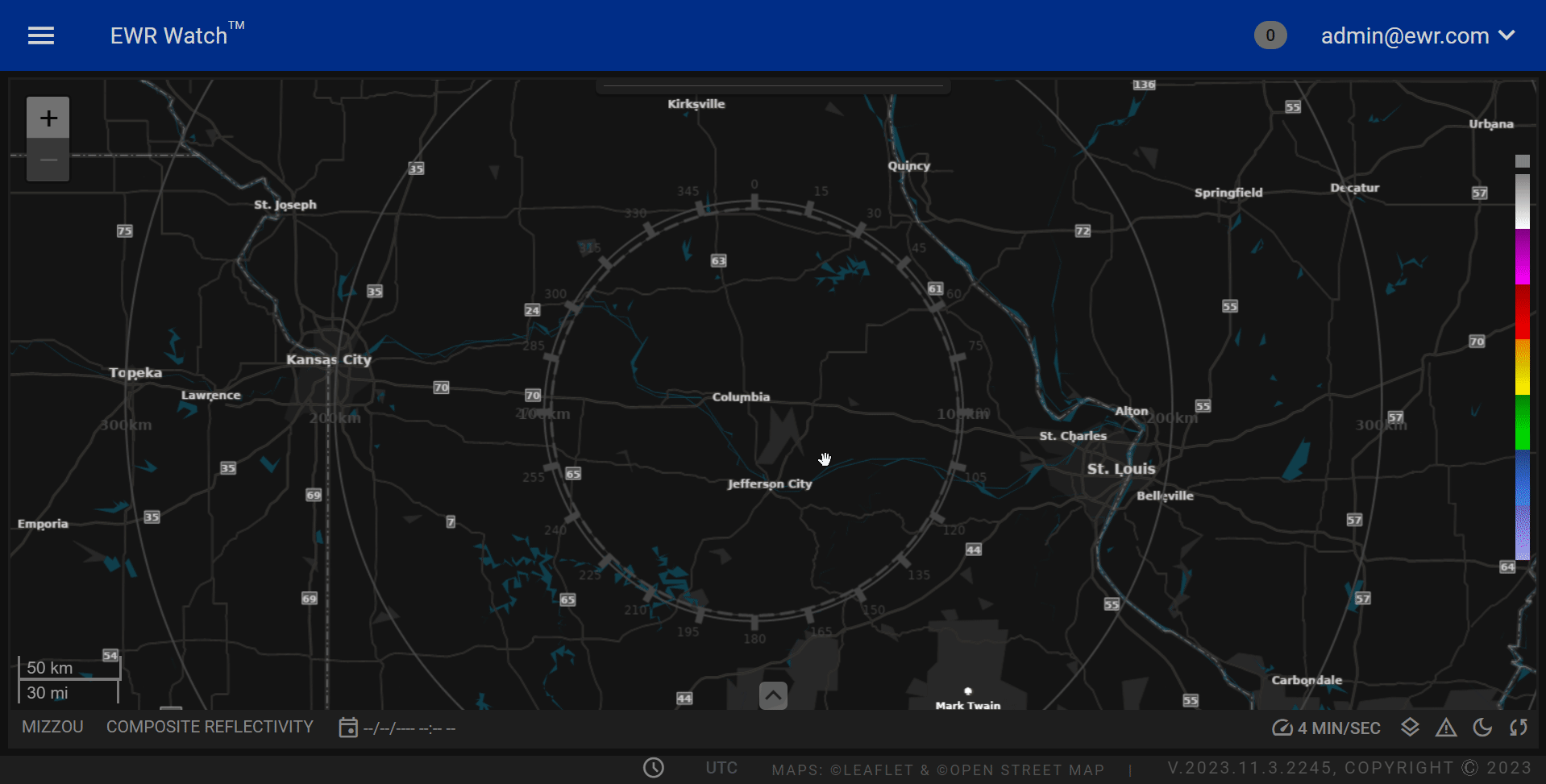 Display Radar Coverage