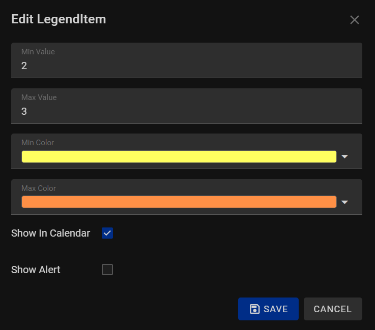 Edit Legend Items