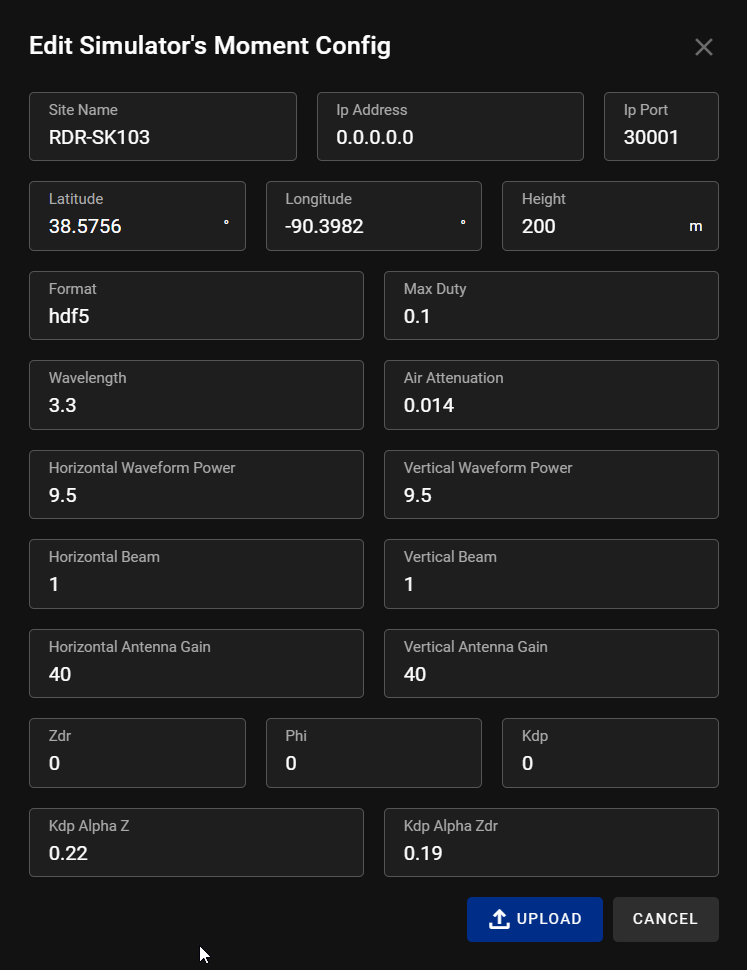 Selecting Moment Config