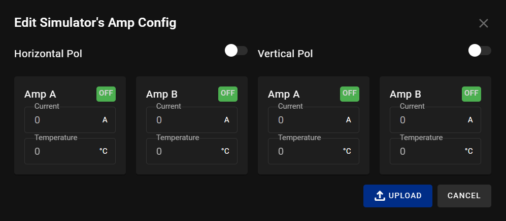Control Radar Configure Amp Settings
